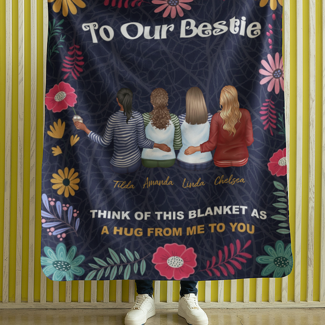 Custom Christmas Best Friend Blanket with Personalized Touch | Arctic Fleece Blanket